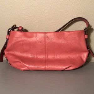 Coral Pink Coach Handbag Purse